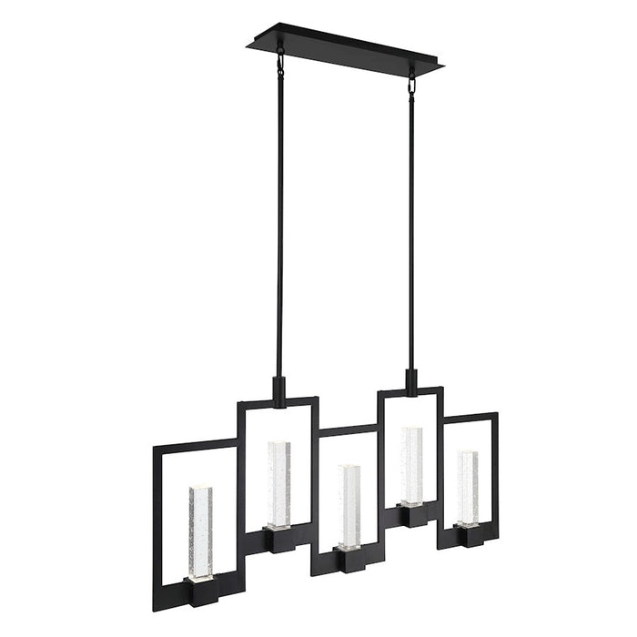 Eurofase Hanson 2-Light LED Pendant, Black/Clear