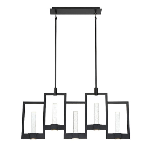 Eurofase Hanson 10-Light Linear LED Chandelier, Black/Clear