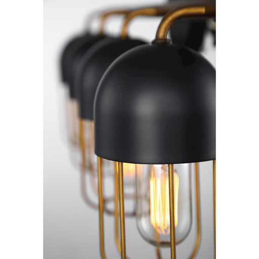 Eurofase Palmerston Bathbar, Matte Black/Gold