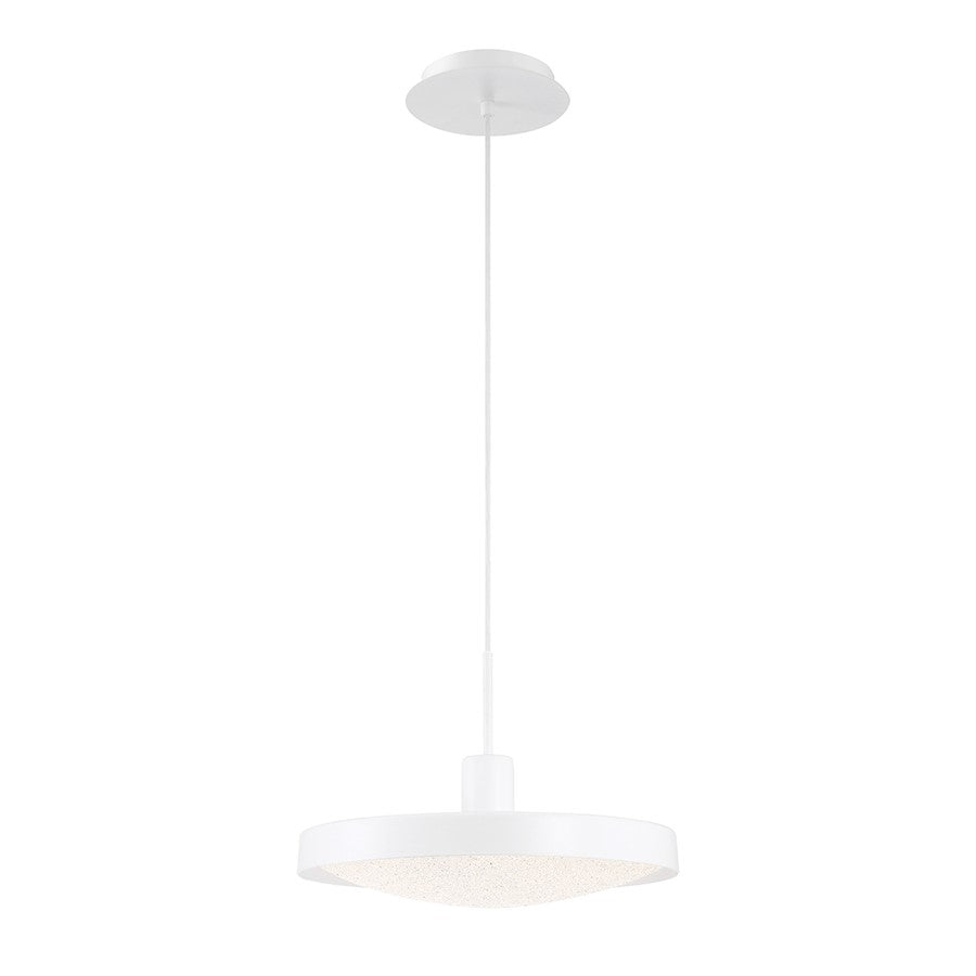 Eurofase Sandstone LED Pendant, White/Clear