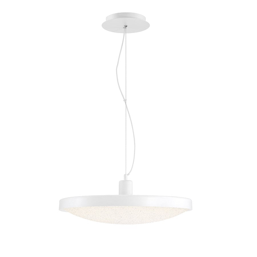 Eurofase Sandstone Large LED Pendant, White/Clear