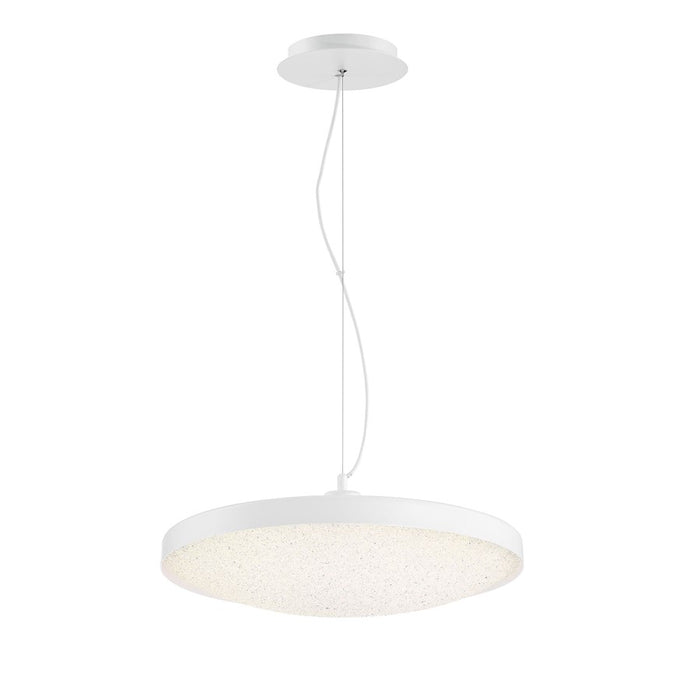 Eurofase Sandstone Large LED Pendant, White/Clear