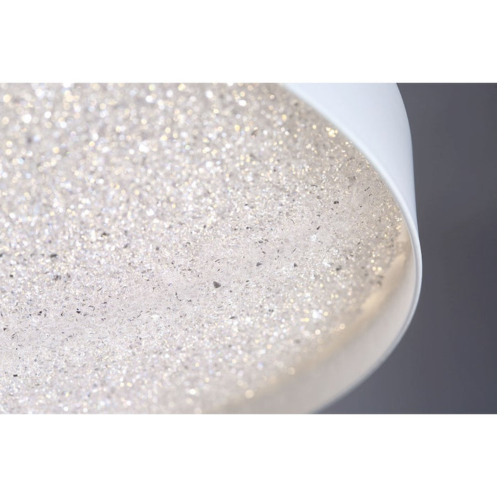 Eurofase Sandstone Large LED Pendant, White/Clear