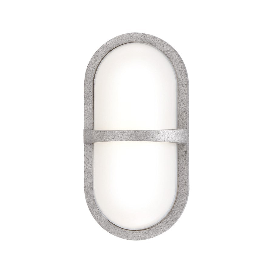 Eurofase Osler Outdoor Small Wall Sconce, Textured Silver/White