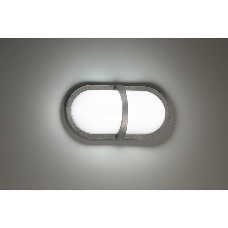 Eurofase Osler Outdoor Small Wall Sconce, Textured Silver/White