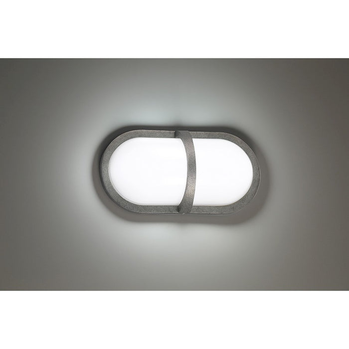 Eurofase Osler Outdoor Small Wall Sconce, Textured Silver/White
