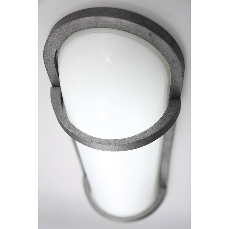 Eurofase Osler Outdoor Small Wall Sconce, Textured Silver/White