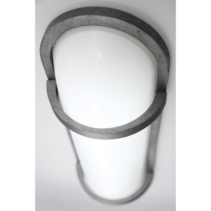 Eurofase Osler Outdoor Small Wall Sconce, Textured Silver/White