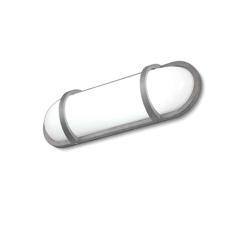 Eurofase Osler Outdoor Small Wall Sconce, Textured Silver/White