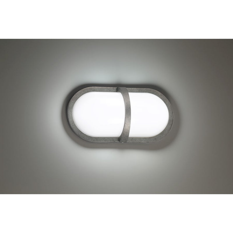 Eurofase Osler Outdoor Large Wall Sconce, Textured Silver/White