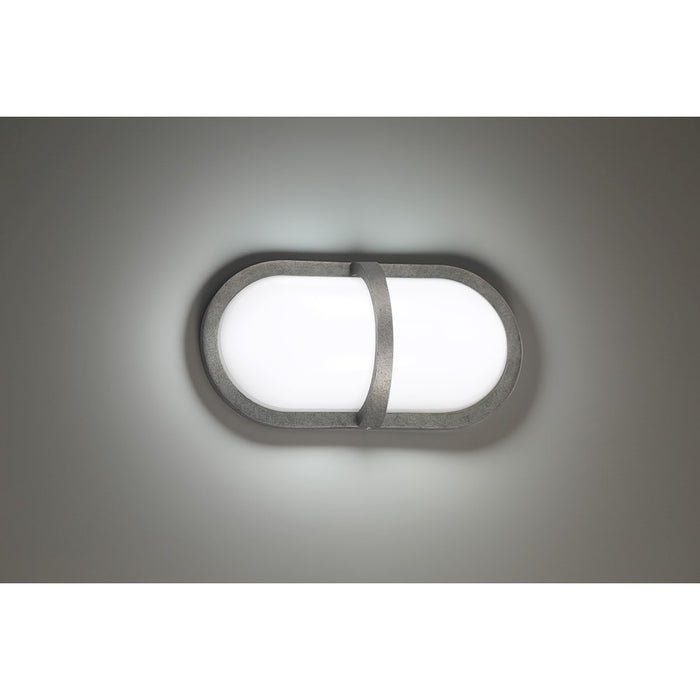 Eurofase Osler Outdoor Large Wall Sconce, Textured Silver/White