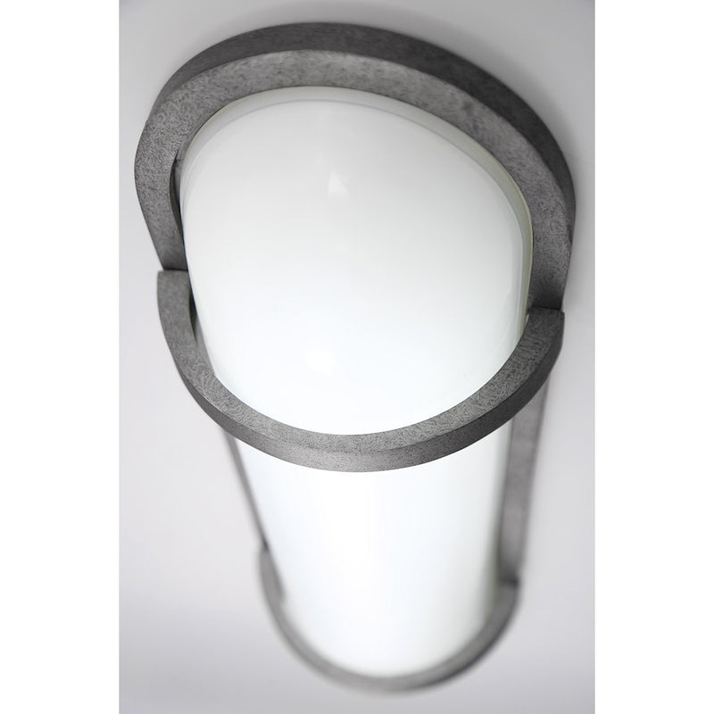 Eurofase Osler Outdoor Large Wall Sconce, Textured Silver/White