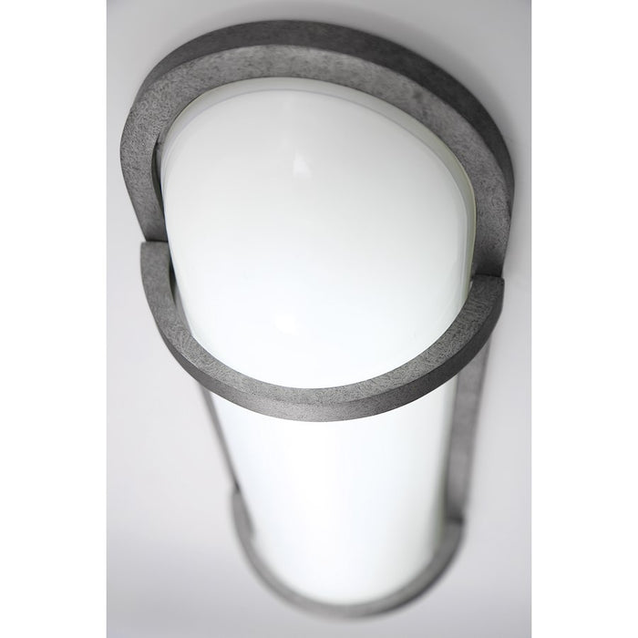 Eurofase Osler Outdoor Large Wall Sconce, Textured Silver/White