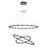 Eurofase Albany LED Chandelier, Deep Black/Brass/Soft White