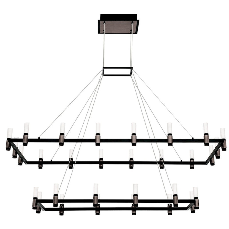 Eurofase Altamont LED Chandelier, Nickel/Black/Soft White