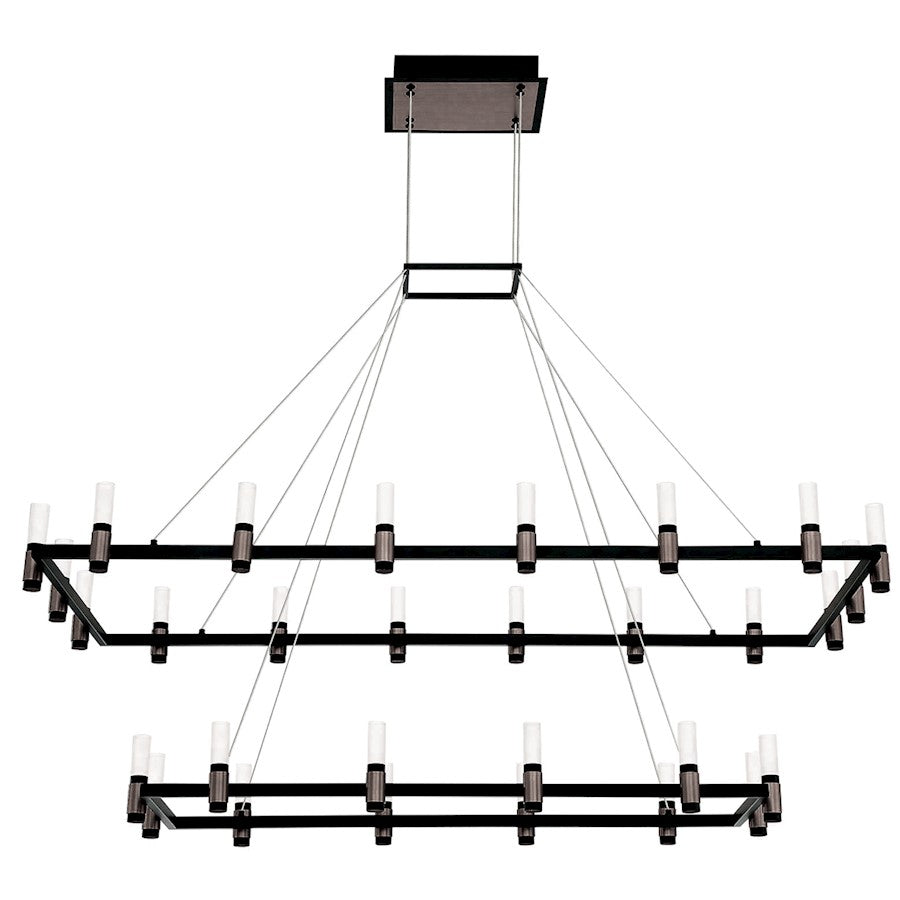 Eurofase Altamont LED Chandelier, Nickel/Black/Soft White