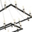 Eurofase Altamont LED Chandelier, Nickel/Black/Soft White