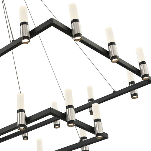Eurofase Altamont LED Chandelier, Nickel/Black/Soft White