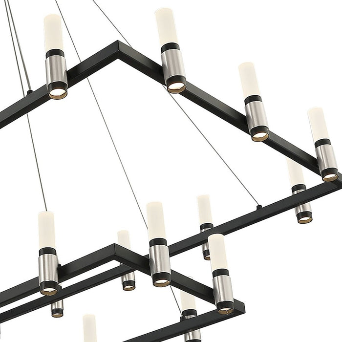 Eurofase Altamont LED Chandelier, Nickel/Black/Soft White