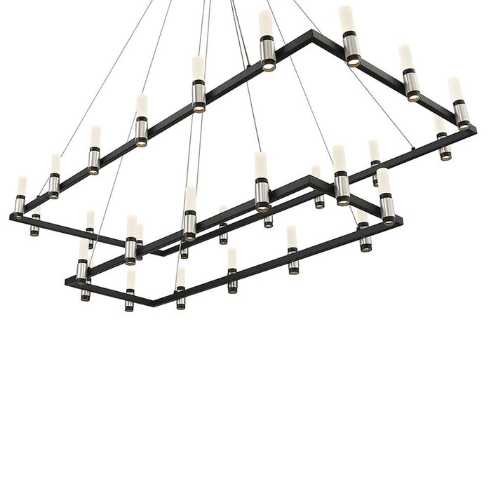 Eurofase Altamont LED Chandelier, Nickel/Black/Soft White