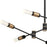 Eurofase Albany 6-Light LED Chandelier/Semi-Flush, Black/Brass/White
