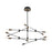 Eurofase Albany 12-Lt LED Chandelier/Semi-Flush, Black/Brass/White