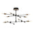 Eurofase Albany 12-Lt LED Chandelier/Semi-Flush, Black/Brass/White