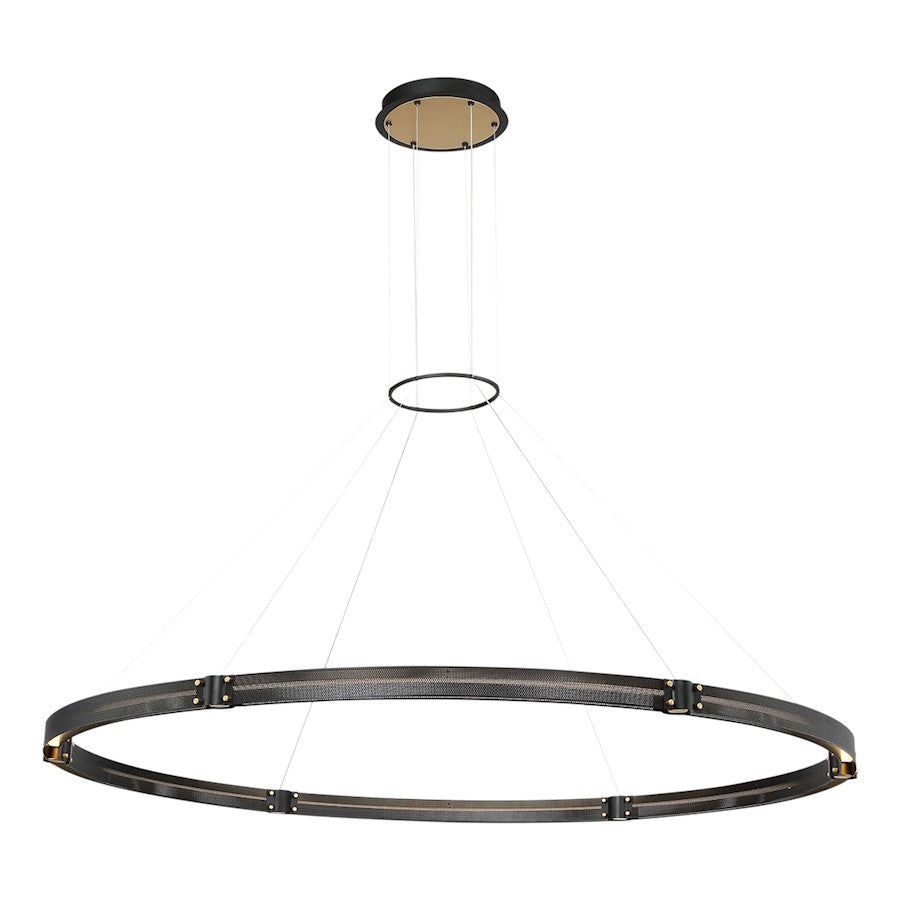 Eurofase Admiral LED Chandelier, Matte Black/Brass/Soft White