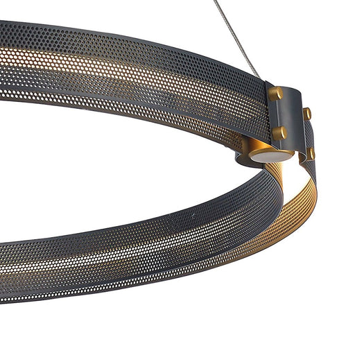 Eurofase Admiral LED Chandelier, Matte Black/Brass/Soft White
