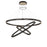 Eurofase Admiral 62in 3-Tier LED Round Chandelier | Matte Black Mesh & Brass Modern Statement Light | Foyer & Great Room Chandelier | 212W 3000K Dimmable | Model 37056-018