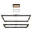 Eurofase Admiral 50in 2-Tier LED Chandelier | Matte Black Mesh & Brass Modern Statement Light | Dining Room & Foyer Chandelier | 134W 3000K Dimmable | Model 37061-012