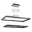 Eurofase Admiral 50in 2-Tier LED Chandelier | Matte Black Mesh & Brass Modern Statement Light | Dining Room & Foyer Chandelier | 134W 3000K Dimmable | Model 37061-012