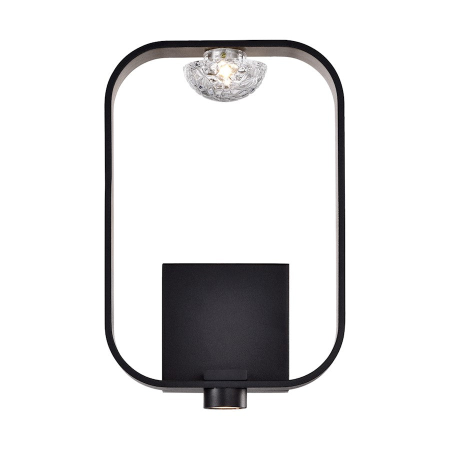 Eurofase Dagmar LED Wall Sconce, Black/White & Clear