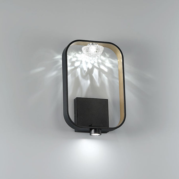 Eurofase Dagmar LED Wall Sconce, Black/White & Clear