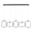 Eurofase Dagmar 5-Light Linear LED Chandelier, Black/White & Clear