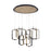 Eurofase Dagmar 9-Light LED Chandelier, Black/White & Clear