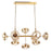 Eurofase Nottingham 10-Light Oval Chandelier, Brass/Tinted Amber