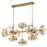 Eurofase Nottingham 10-Light Oval Chandelier, Brass/Tinted Amber