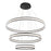 Eurofase Forster 3-Tier LED Chandelier, Black/Soft White