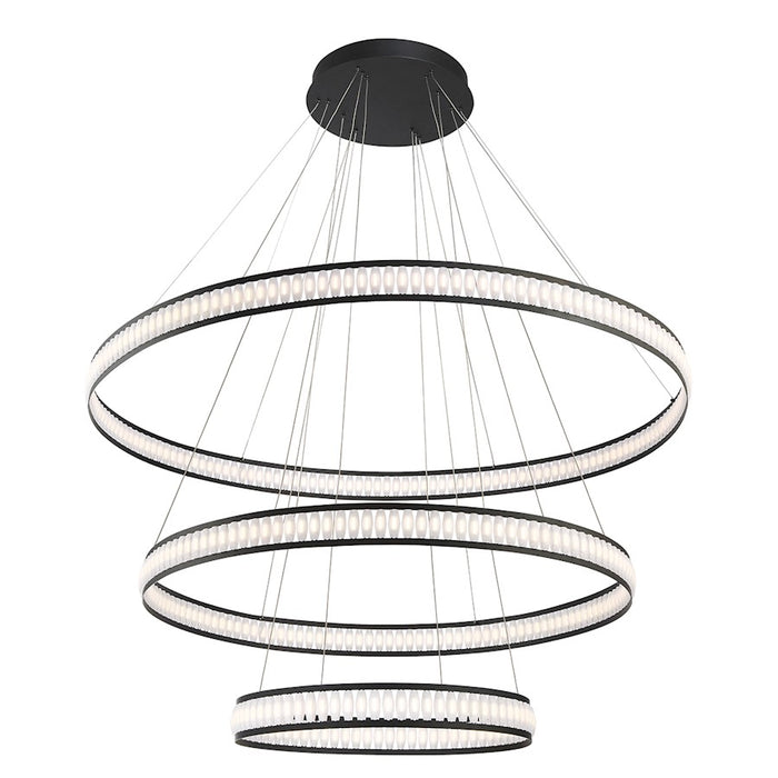 Eurofase Forster 3-Tier LED Chandelier, Black/Soft White