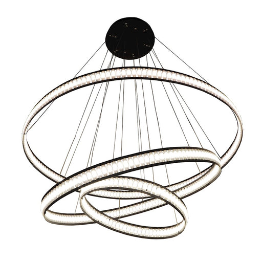 Eurofase Forster 3-Tier LED Chandelier, Black/Soft White