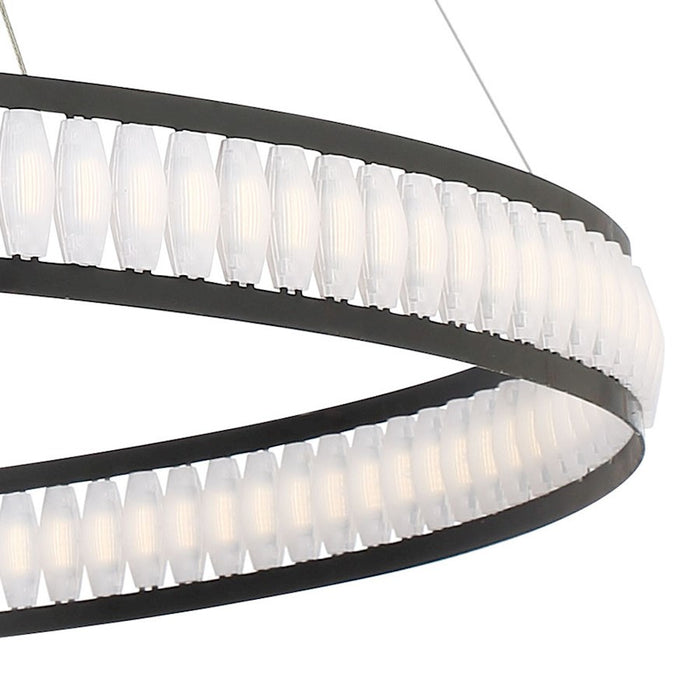 Eurofase Forster 3-Tier LED Chandelier, Black/Soft White