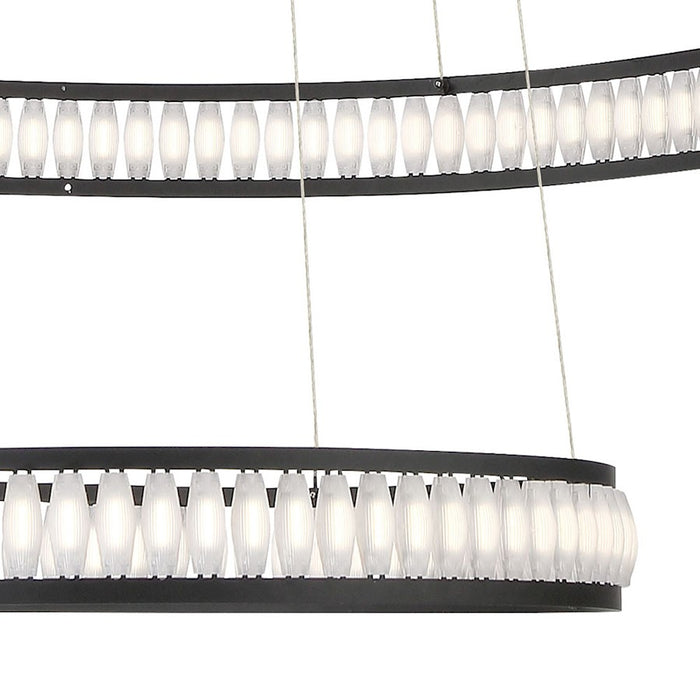 Eurofase Forster 3-Tier LED Chandelier, Black/Soft White