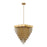 Eurofase Bloomfield 18-Light Oval LED Chandelier, Antique Brush Gold