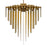 Eurofase Bloomfield 18-Light Oval LED Chandelier, Antique Brush Gold