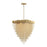 Eurofase Bloomfield 18-Light Oval LED Chandelier, Antique Brush Gold