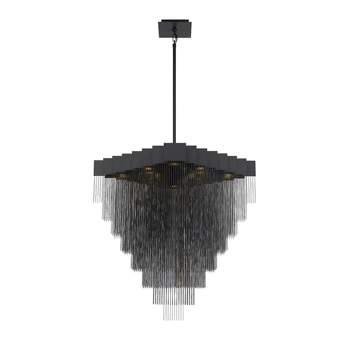 Eurofase Bloomfield 18-Light Oval LED Chandelier, Antique Brush Gold