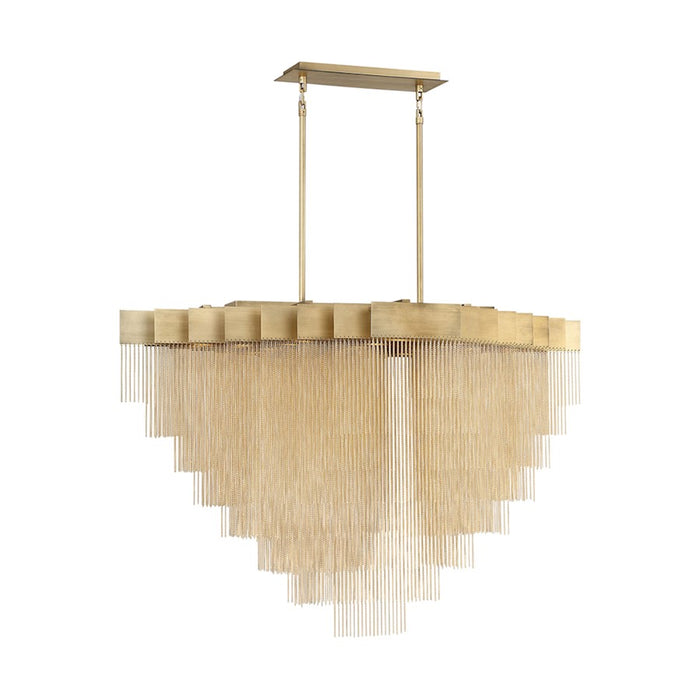 Eurofase Bloomfield Oval LED Chandelier, Antique Brush Gold
