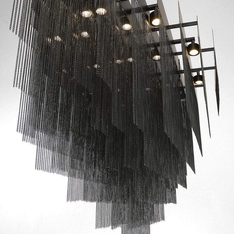 Eurofase Oval LED Chandelier, Black