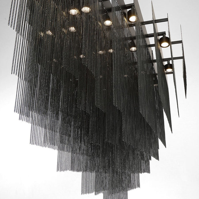 Eurofase Oval LED Chandelier, Black